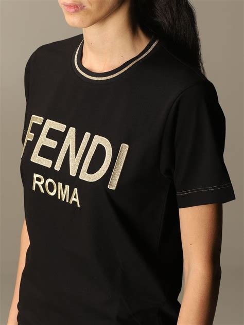 t shirt fendi roma nera donna|fendi scogliere.